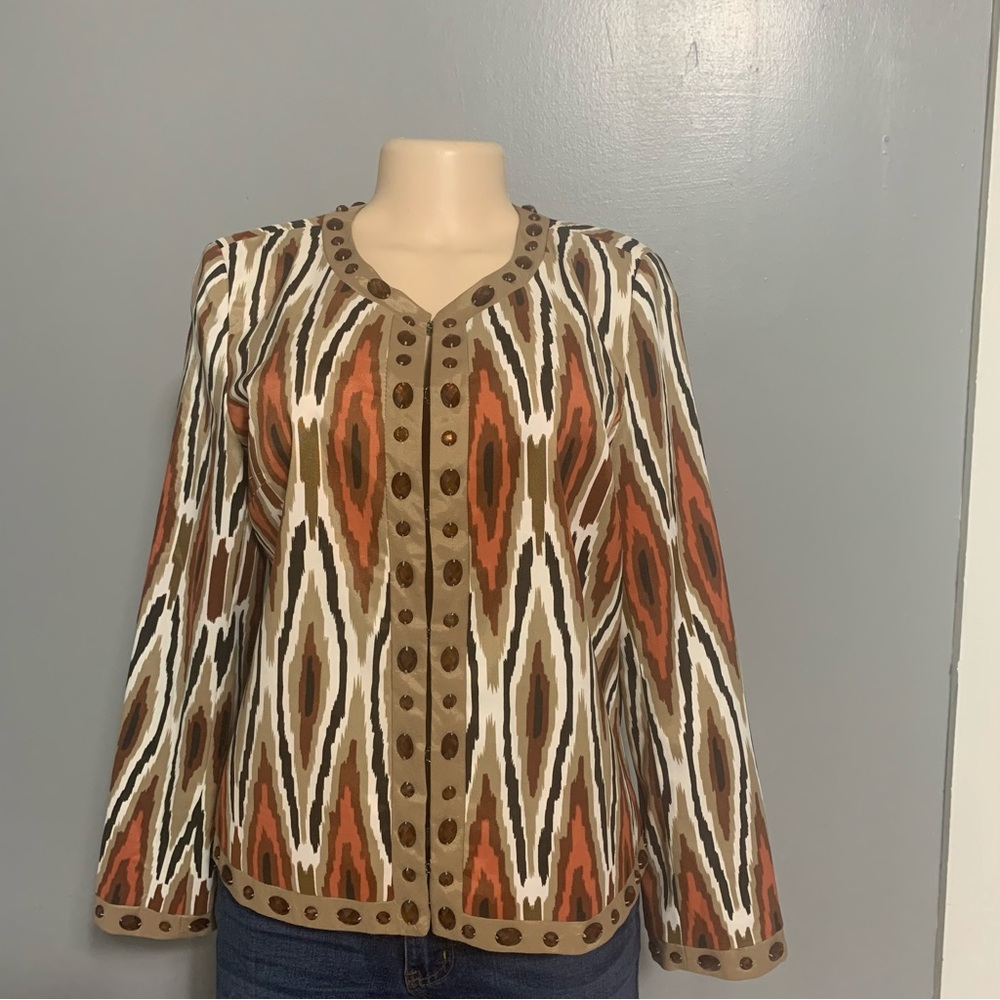 Vintage Scott Taylor Jacket Women's Petite Size Medium Beaded Dress Coat 90s